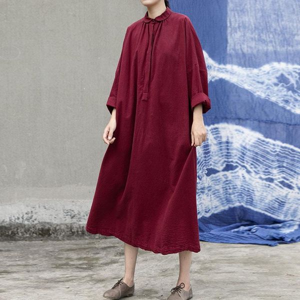 casual dresses johnature spring autumn loose plus size solid color pockets doll collar dress 2021 cotton linen comfortable women, Black;gray
casual dresses johnature spring autumn loose plus size solid color pockets doll collar dress 2021 cotton linen comfortable women, Black;gray