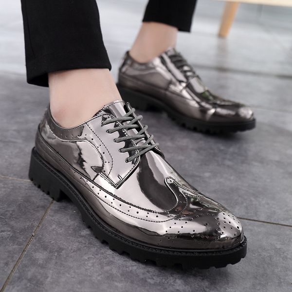casual leather shoes men superstar brogues formal leather shoes oxford gold shoes lace-up hombres silver large size 47
casual leather shoes men superstar brogues formal leather shoes oxford gold shoes lace-up hombres silver large size 47