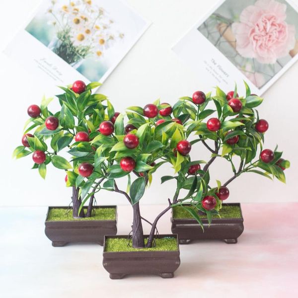 25cmx25cm artificial plants for home decor with pot bonsai red fruit fake plant tree bedroom decor plastic plants new style 1pc
25cmx25cm artificial plants for home decor with pot bonsai red fruit fake plant tree bedroom decor plastic plants new style 1pc