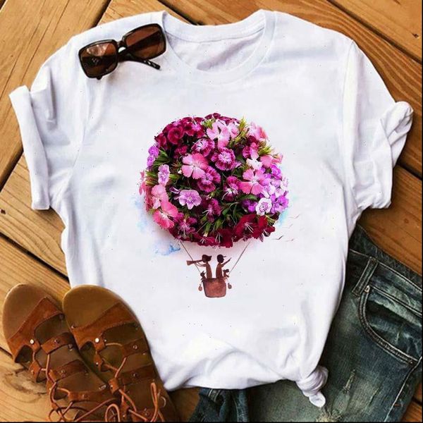 summer women t shirt vogue floral printed shirt women round neck loose white t shirt korean style clothing
summer women t shirt vogue floral printed shirt women round neck loose white t shirt korean style clothing