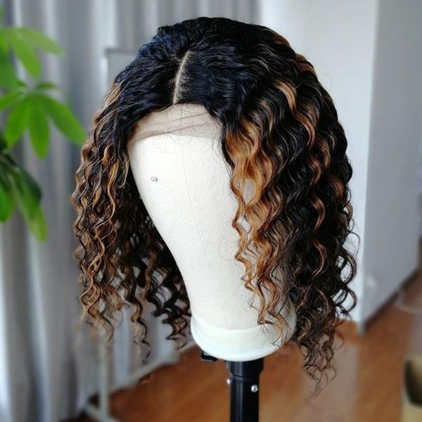 synthetic wigs highlight color brown short curly lace front bob wig with natural hairline heat resistant for women daily, Black
synthetic wigs highlight color brown short curly lace front bob wig with natural hairline heat resistant for women daily, Black