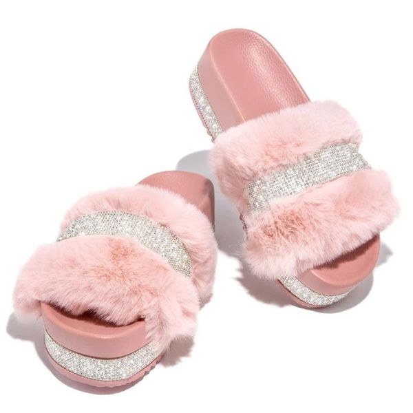 slippers luxury designer ladies fur rhinestone thick bottom wedges solid fluffy furry women, Black
slippers luxury designer ladies fur rhinestone thick bottom wedges solid fluffy furry women, Black