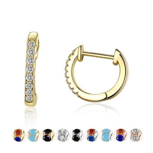 lekani gold color 925 silver hoop earrings for women with cubic zirconia 10 colors circle earrings wedding jewelry sce498, Golden;silver
lekani gold color 925 silver hoop earrings for women with cubic zirconia 10 colors circle earrings wedding jewelry sce498, Golden;silver