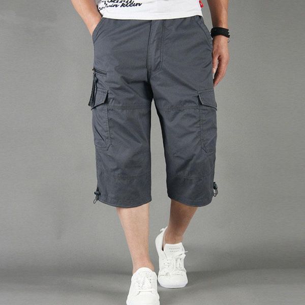 men's shorts long length cargo men summer casual cotton multi pockets breeches cropped trousers military camouflage pants, White;black
men's shorts long length cargo men summer casual cotton multi pockets breeches cropped trousers military camouflage pants, White;black