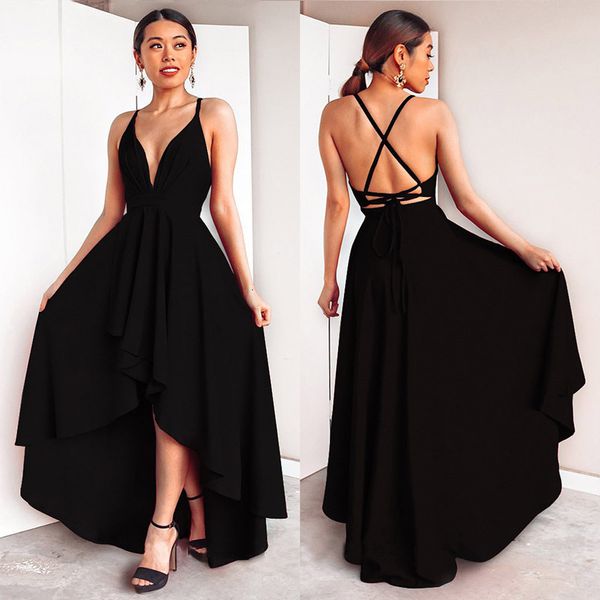 women summer vintage 2020 elegant backless bandage solid maxi es female plus size beach women's party 3xl f2y6, Black
women summer vintage 2020 elegant backless bandage solid maxi es female plus size beach women's party 3xl f2y6, Black