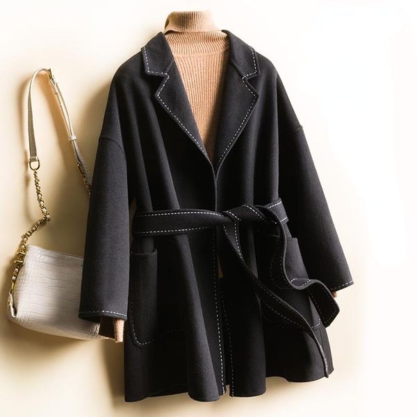 women's wool & blends 2021 spring 100% genuine coats famale autumn short black woolen jackets clothing casaco feminino inverno gmm64
women's wool & blends 2021 spring 100% genuine coats famale autumn short black woolen jackets clothing casaco feminino inverno gmm64