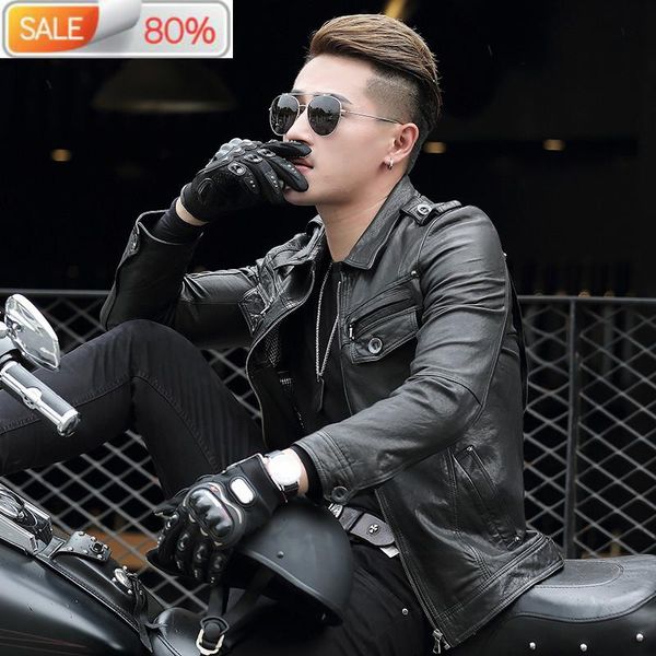 men's leather & faux genuine men sheepskin coat motorcycle jacket man short vintage real jackets asdp-23-1406 yy277, Black
men's leather & faux genuine men sheepskin coat motorcycle jacket man short vintage real jackets asdp-23-1406 yy277, Black