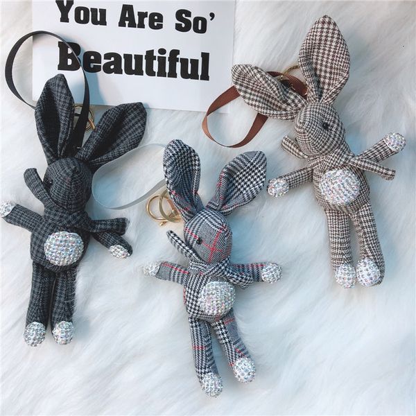 personalized plaid rabbit key ring mud diamond inlaid car chain women's fashion hanging accessories, Silver
personalized plaid rabbit key ring mud diamond inlaid car chain women's fashion hanging accessories, Silver