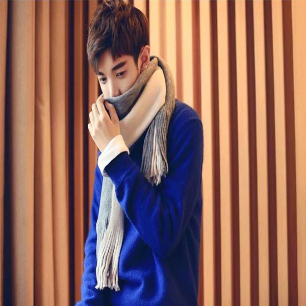scarves 2021 handsome men's winter wild style knitted wool young students, Blue;gray
scarves 2021 handsome men's winter wild style knitted wool young students, Blue;gray
