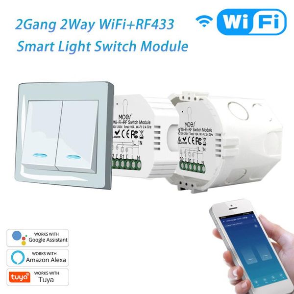 10a tuya smart life wifi switch relay breaker module smart light switch module support google home alexa home
10a tuya smart life wifi switch relay breaker module smart light switch module support google home alexa home