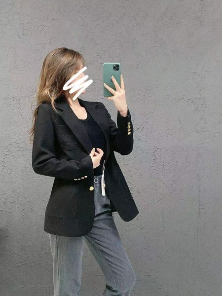 women's suits & blazers women fashion jacket single breasted fitting blazer coat vintage long sleeve pockets female outerwear, White;black
women's suits & blazers women fashion jacket single breasted fitting blazer coat vintage long sleeve pockets female outerwear, White;black