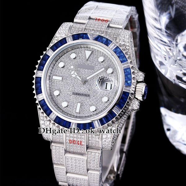 41mm sub gypsophila dial watches 116659 116619 116610 2836 automatic mens watch blue bezel full diamond steel bracelet, Slivery;brown
41mm sub gypsophila dial watches 116659 116619 116610 2836 automatic mens watch blue bezel full diamond steel bracelet, Slivery;brown