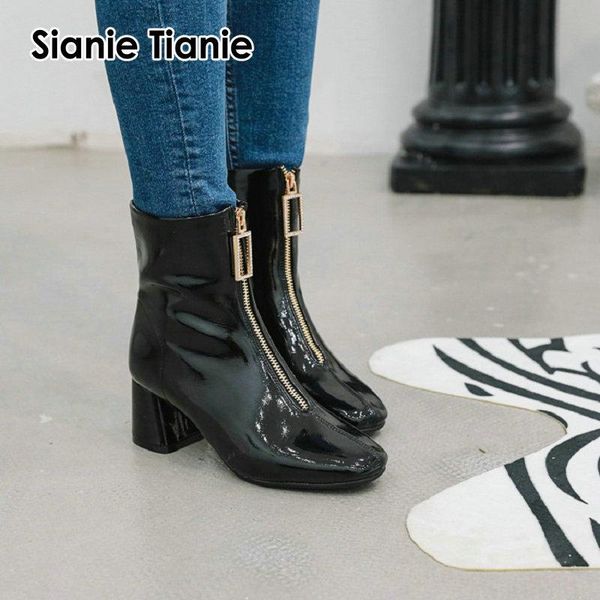 boots sianie tianie patent pu leather 2021 winter woman red black zipper front square chunky high heels women
boots sianie tianie patent pu leather 2021 winter woman red black zipper front square chunky high heels women