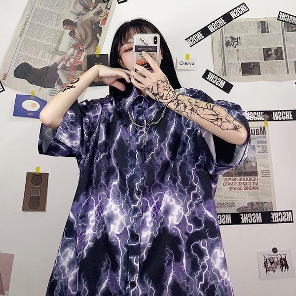 women's shirt gothic women blouse y2k shirts vintage loose clothes blusas mujer de moda 2021 new lightning pattern xfs22001, White
women's shirt gothic women blouse y2k shirts vintage loose clothes blusas mujer de moda 2021 new lightning pattern xfs22001, White