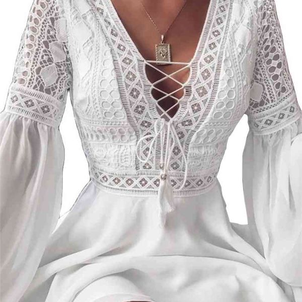 night club dress lace v-neck mini summer flare long sleeve chiffon elegant women hollow out party es 210623, Black;gray
night club dress lace v-neck mini summer flare long sleeve chiffon elegant women hollow out party es 210623, Black;gray