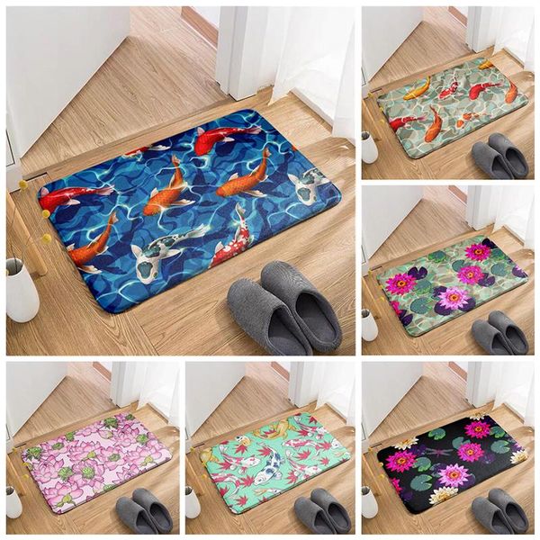 bath mats japanese carp lotus bathroom non-slip mat 3d printed thick hairy soft absorbent kitchen doormats home decoration bedside
bath mats japanese carp lotus bathroom non-slip mat 3d printed thick hairy soft absorbent kitchen doormats home decoration bedside