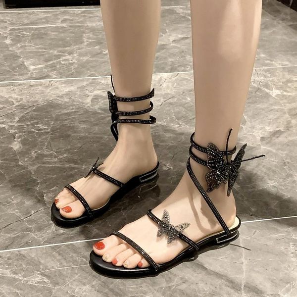 sandals summer women fashion rhinestones butterfly casual sandal low-heel open-toe gladiator outdoor holiday slides, Black
sandals summer women fashion rhinestones butterfly casual sandal low-heel open-toe gladiator outdoor holiday slides, Black