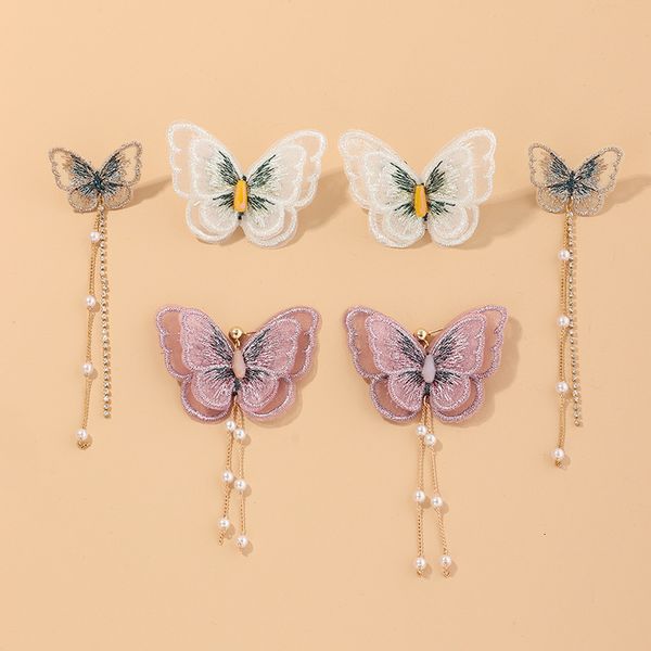 ez2841 jewelry super fairy mesh cloth butterfly design feeling pearl earrings, Silver
ez2841 jewelry super fairy mesh cloth butterfly design feeling pearl earrings, Silver