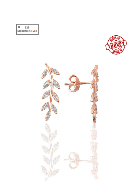 stud 925 sterling silver with zircon stone leaf earring - from turkey, Golden;silver
stud 925 sterling silver with zircon stone leaf earring - from turkey, Golden;silver