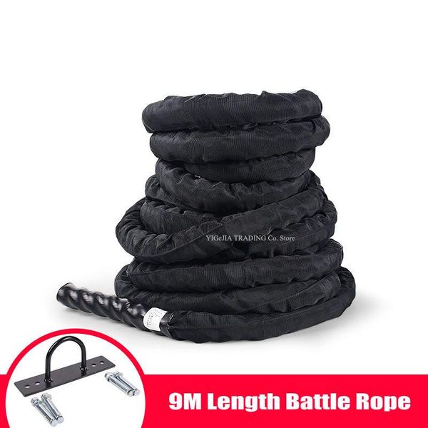 9m length battle rope, 38mm diameter fighting rope, exercise equipment for home gym&outdoor workout, battle rope anchor included
9m length battle rope, 38mm diameter fighting rope, exercise equipment for home gym&outdoor workout, battle rope anchor included