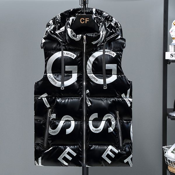winter thick vest men hooded hat detachable letters printed waterproof male comfortable and warm waistcoat plus size 5xl, Black;white
winter thick vest men hooded hat detachable letters printed waterproof male comfortable and warm waistcoat plus size 5xl, Black;white