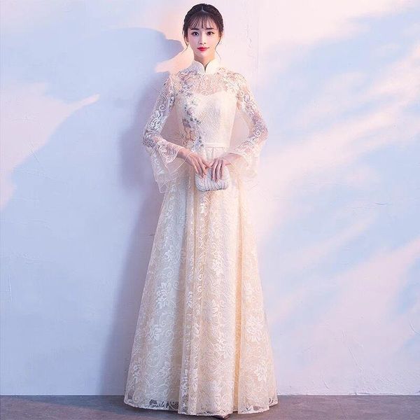 ethnic clothing champagne fashion chinese lace short cheongsam dress embroidery long sleeve chinoise oriental style dresses qi pao size s-xx, Red
ethnic clothing champagne fashion chinese lace short cheongsam dress embroidery long sleeve chinoise oriental style dresses qi pao size s-xx, Red