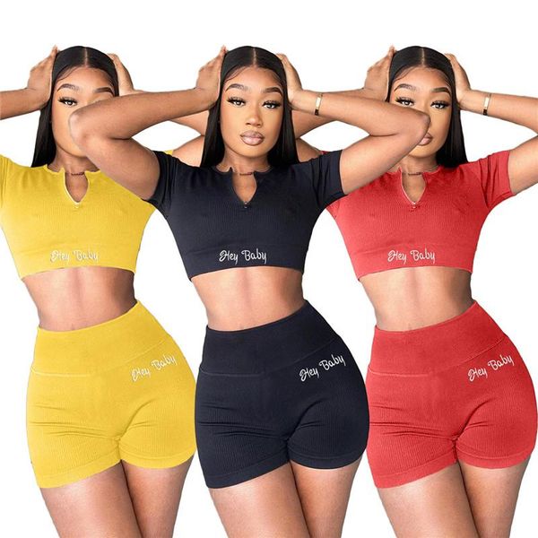 women's tracksuits thorn tree 2pcs/set women v-neck short sleeve zipper letter t-shirt crop 2021 high waist shorts sports outfit tr, Gray
women's tracksuits thorn tree 2pcs/set women v-neck short sleeve zipper letter t-shirt crop 2021 high waist shorts sports outfit tr, Gray