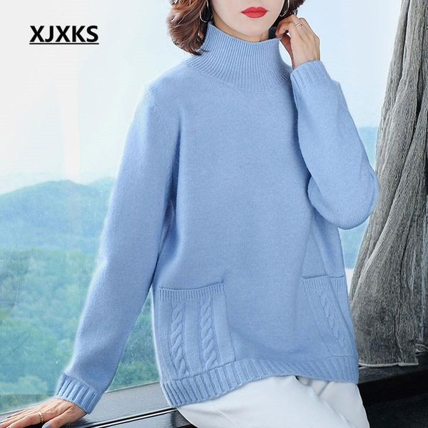xjxks 2021 winter new thick warm women turtleneck sweater cashmere knitted sweater women pullover, White;black
xjxks 2021 winter new thick warm women turtleneck sweater cashmere knitted sweater women pullover, White;black