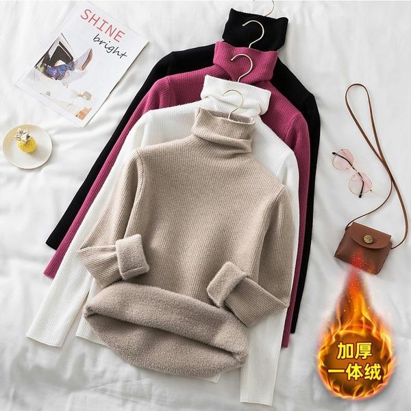 women's sweaters warm autumn winter thick sweater pullovers women 2021 cashmere turtleneck pullover streetwear female long sleeve, White;black
women's sweaters warm autumn winter thick sweater pullovers women 2021 cashmere turtleneck pullover streetwear female long sleeve, White;black