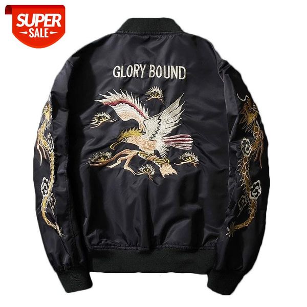 brand bomber jacket dragon eagle embroidery baseball jacket men stand collar spring autumn casual jackets streetwear #sx4k, Black;brown
brand bomber jacket dragon eagle embroidery baseball jacket men stand collar spring autumn casual jackets streetwear #sx4k, Black;brown