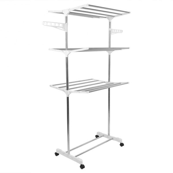 hangers & racks 1pc upgrade storage folding operation stainless steel drying rack floor indoor household three layer
hangers & racks 1pc upgrade storage folding operation stainless steel drying rack floor indoor household three layer