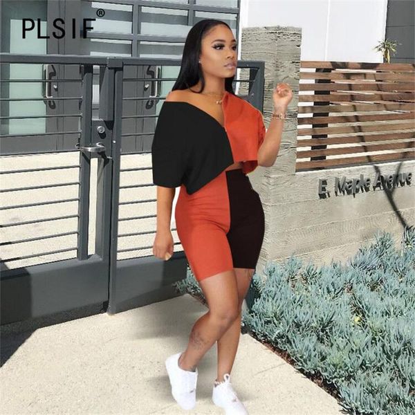 2021 two-color mosaic single v neck crop and shorts 2 pieces set casual lady fashion women outfits, Gray
2021 two-color mosaic single v neck crop and shorts 2 pieces set casual lady fashion women outfits, Gray