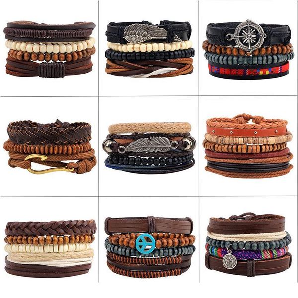 new style bracelet ornament multi-packaged combination bracelet handmade leather wooden beads beaded woven bracelet n jllowj
new style bracelet ornament multi-packaged combination bracelet handmade leather wooden beads beaded woven bracelet n jllowj