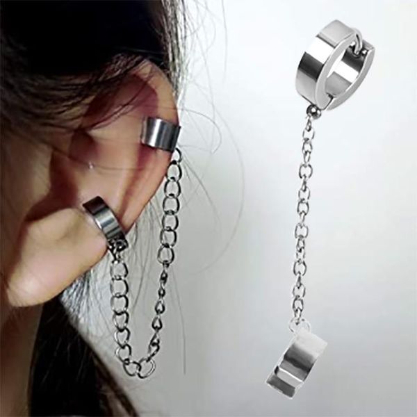 dangle & chandelier 1pctitanium steel ear cuff clip drop chain earrings for men women punk rock goth cool hip hop kpop earring jewelry teens, Silver
dangle & chandelier 1pctitanium steel ear cuff clip drop chain earrings for men women punk rock goth cool hip hop kpop earring jewelry teens, Silver
