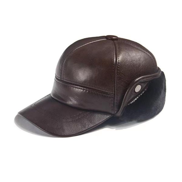 berets winter leather hat men's cold and warm cowhide duck tongue belt ear protection, Blue;gray
berets winter leather hat men's cold and warm cowhide duck tongue belt ear protection, Blue;gray
