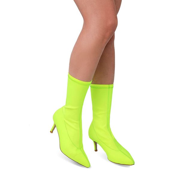 2021 Spring New Sock Boots for Women High Heel Boots Stretch Fabric Ankle Boots Shoes Sexy Square Heels Women Plus Size, Yellow
2021 Spring New Sock Boots for Women High Heel Boots Stretch Fabric Ankle Boots Shoes Sexy Square Heels Women Plus Size, Yellow