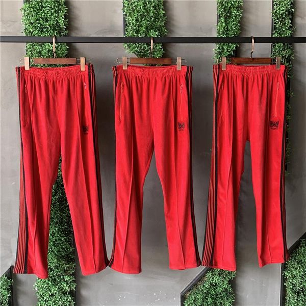 men's pants needles awge men women 1:1 casual keep warm red sweatpants butterfly embroidery velvet jogger trouser, Black
men's pants needles awge men women 1:1 casual keep warm red sweatpants butterfly embroidery velvet jogger trouser, Black