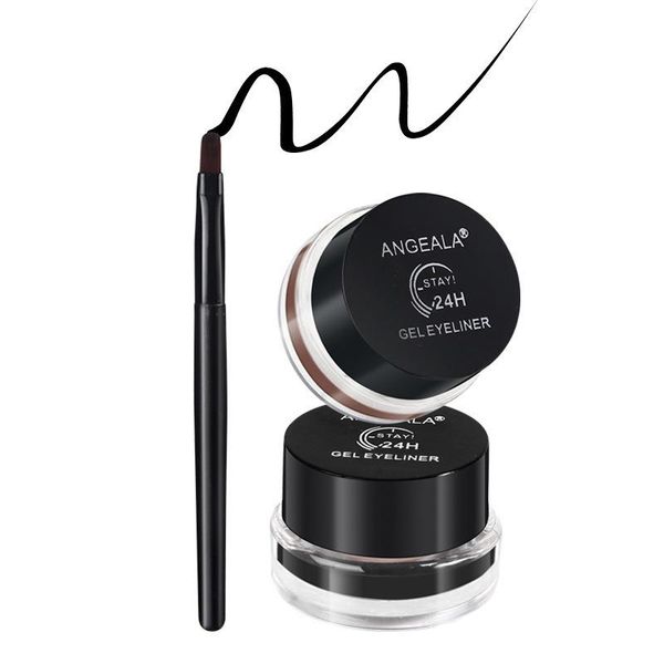 2 in 1 black brown gel eyeliner set water proof smudge proof last all day long work great with eyebrow eye makeup
2 in 1 black brown gel eyeliner set water proof smudge proof last all day long work great with eyebrow eye makeup