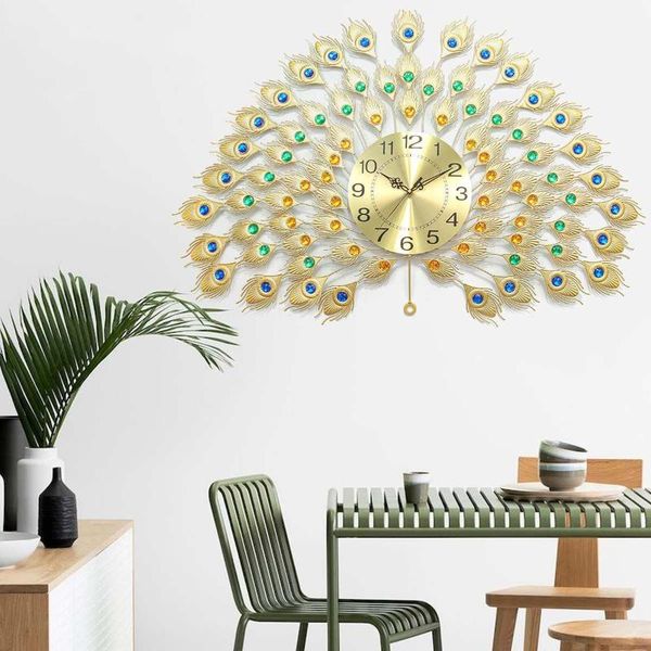 wall clocks large golden peacock clock luxury home decor silent living room bedroom digital mute 3d
wall clocks large golden peacock clock luxury home decor silent living room bedroom digital mute 3d
