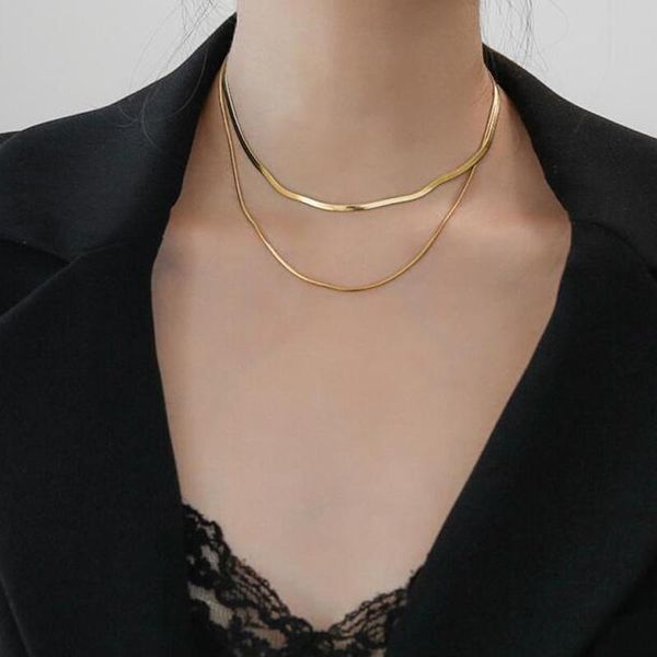 chokers gold color snake chain short necklace accessory lace titanium steel woman jewelry birthday gift never fade drop, Golden;silver
chokers gold color snake chain short necklace accessory lace titanium steel woman jewelry birthday gift never fade drop, Golden;silver