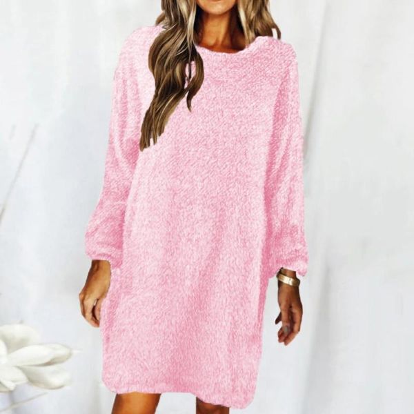 casual dresses 80%sweater dress solid color plush autumn winter loose round neck long sleeve for daily wear, Black;gray
casual dresses 80%sweater dress solid color plush autumn winter loose round neck long sleeve for daily wear, Black;gray
