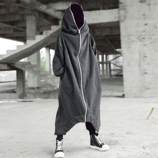 men's hoodies & sweatshirts zipper long hooded solid color personality dark style full body winter warm male hip hop jacket plus size 5, Black
men's hoodies & sweatshirts zipper long hooded solid color personality dark style full body winter warm male hip hop jacket plus size 5, Black