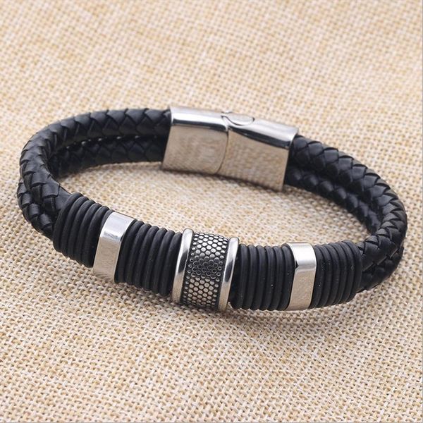 charm bracelets leather woven metal for men and women personality handmade jewelry fashion accessories men's gift, Golden;silver
charm bracelets leather woven metal for men and women personality handmade jewelry fashion accessories men's gift, Golden;silver