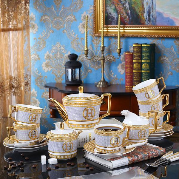 mugs european style 15pcs bone china coffee set golden luxury porcelain tea afternoon teapot sugar bowl milk jug coffeeware
mugs european style 15pcs bone china coffee set golden luxury porcelain tea afternoon teapot sugar bowl milk jug coffeeware