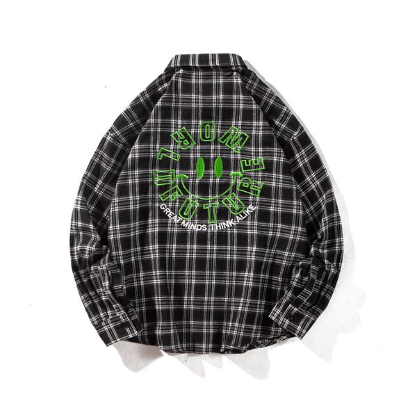 2021 smiley letters embroidered casual shirts for flannel keep warm shirt long new style man clothes ygto, White
2021 smiley letters embroidered casual shirts for flannel keep warm shirt long new style man clothes ygto, White