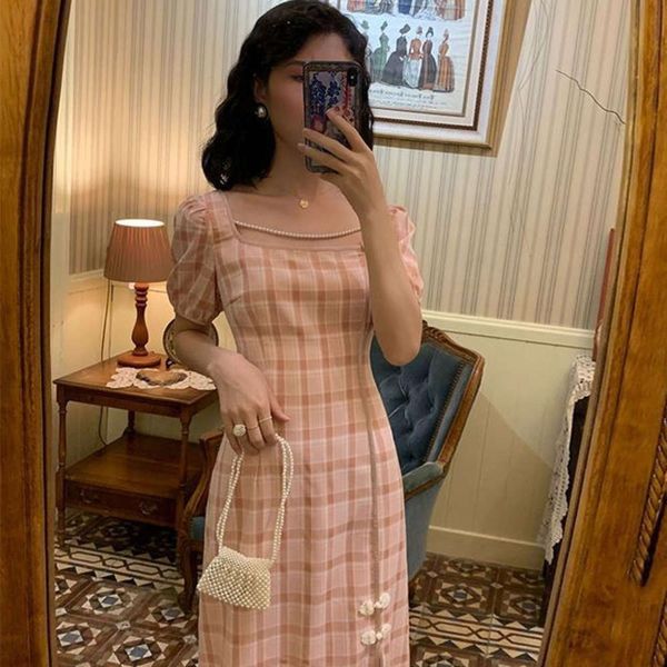 chinese style modified cheongsam waist length plaid dress women's pink plaid skirt summer 2020, Black;gray
chinese style modified cheongsam waist length plaid dress women's pink plaid skirt summer 2020, Black;gray