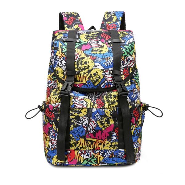 backpack oxford waterproof printed casual mochila shoulder lapbags women men large capacity outdoor travel bagpack rucksack