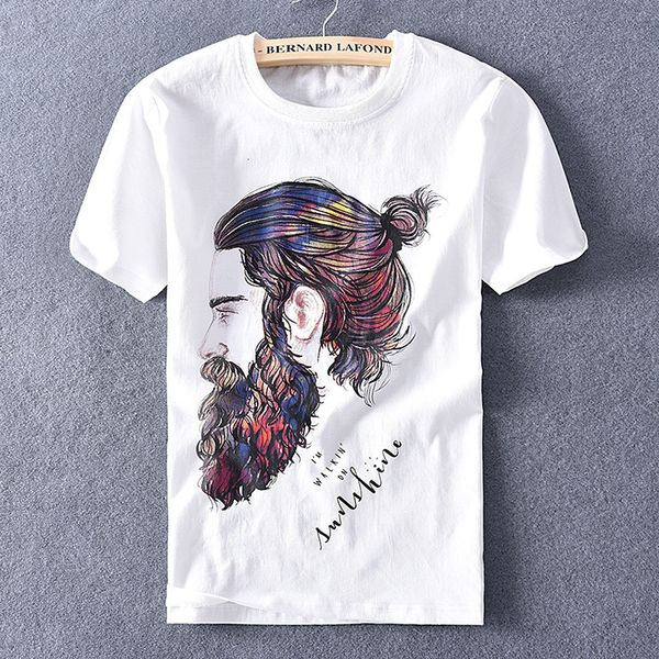 2021 new men's fashion print t-shirt short-sleeved round neck casual cotton and linen t shirt for men trend tshirt male camisa chly, White;black
2021 new men's fashion print t-shirt short-sleeved round neck casual cotton and linen t shirt for men trend tshirt male camisa chly, White;black