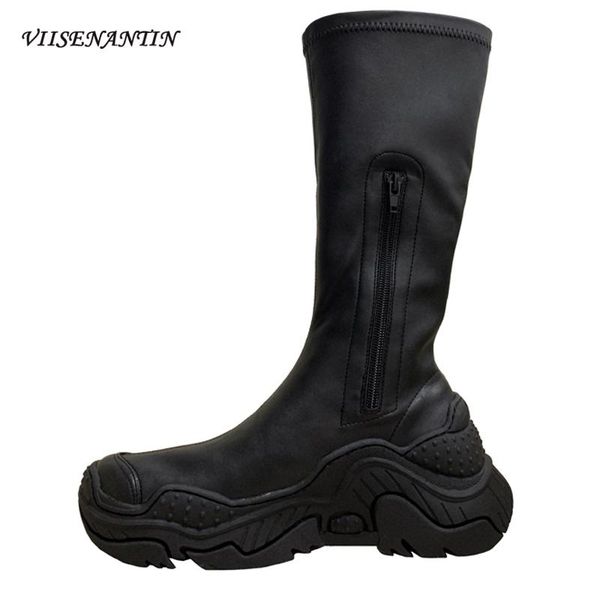 boots autumn winter fashion thick-soled old shoes mid-length women knee length stretch thin platform increase, Black
boots autumn winter fashion thick-soled old shoes mid-length women knee length stretch thin platform increase, Black