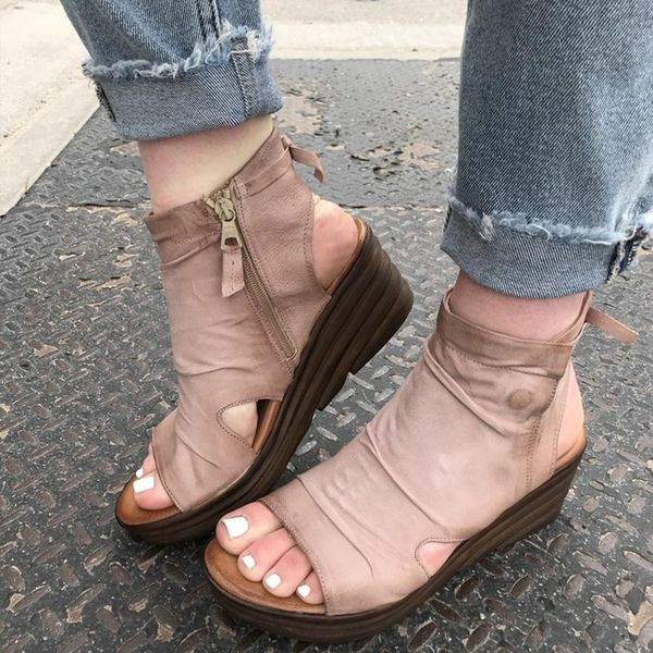 sandals summer women solid color open toe zipper casual female sandal 2021 fashion platform mujer shoes wedges ladies, Black
sandals summer women solid color open toe zipper casual female sandal 2021 fashion platform mujer shoes wedges ladies, Black